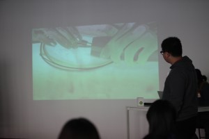 Teacher demonstrates